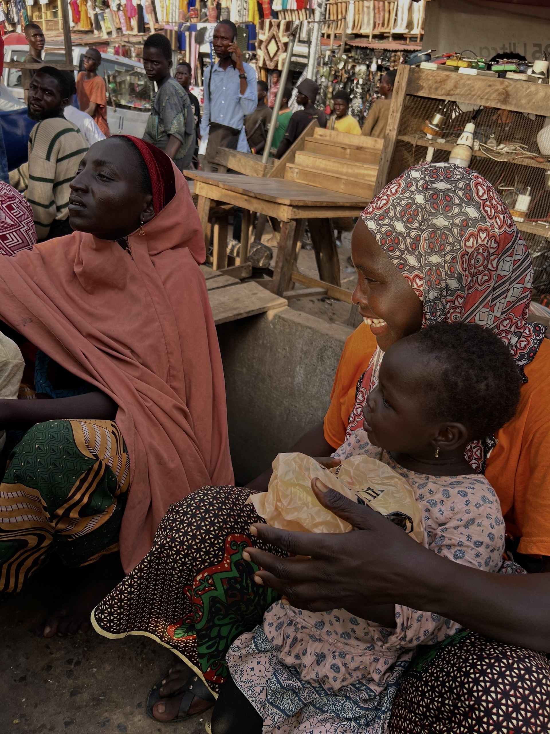 mother and child captured during HRWA distribution